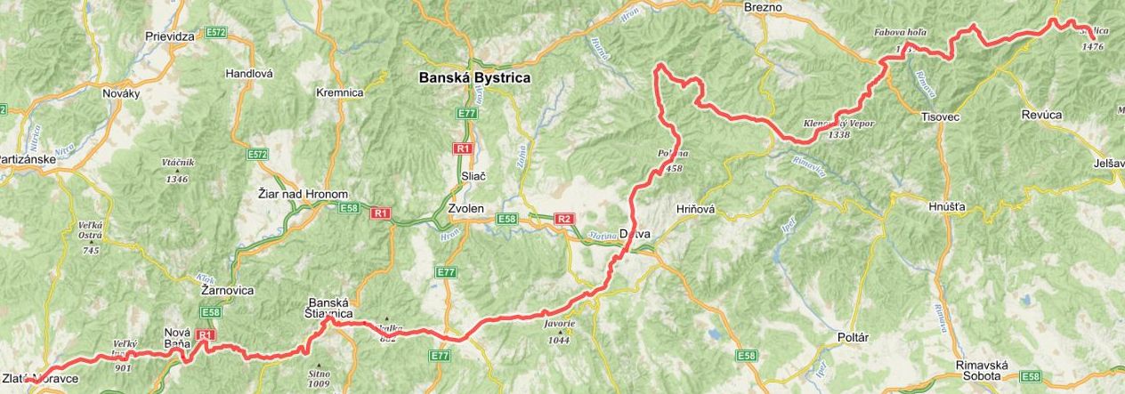 Maps Rudna Ako sa bežci turistami na Rudnej magistrále stali